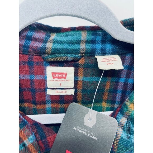 Levi's Men’s Plaid Shirt flannel Multicolor Tab Long Sleeves Soft Size S - Picture 4 of 8